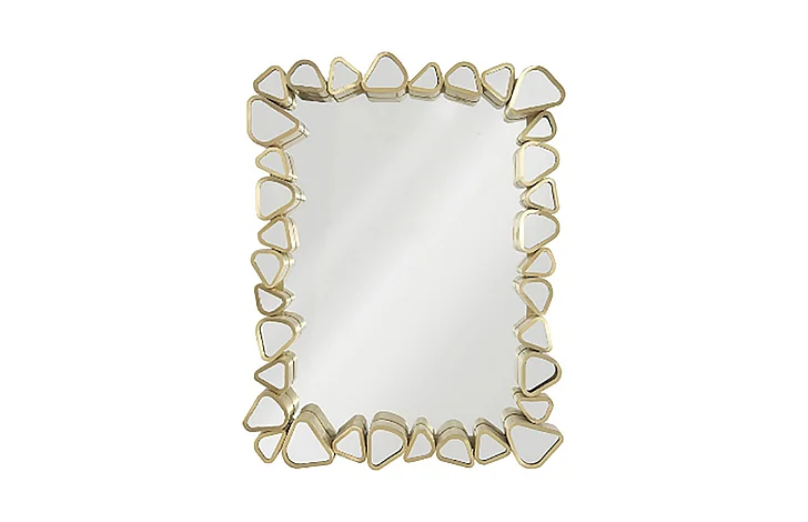 Phillips Pebble Rectangular Mirror in Gold CH92435