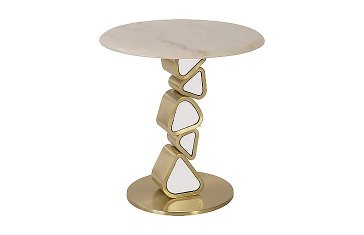Phillips Pebble End Table in Gold CH92437