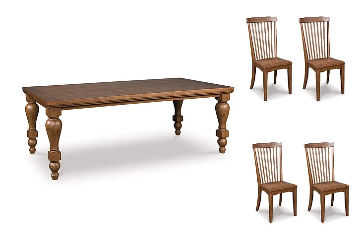 Ashley Furniture Chadworth 5pc Chadworth Dining Room Set in Brown