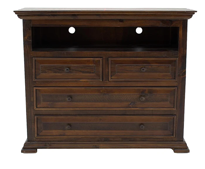 Split Nickel Chalet Media Chest Walnut MIC3700CHESTTV | 41W0