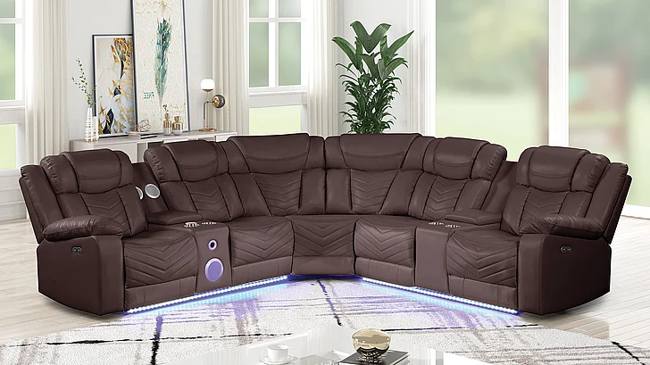 Galaxy Home Challenger Reversible Sectional Brown 601955552103