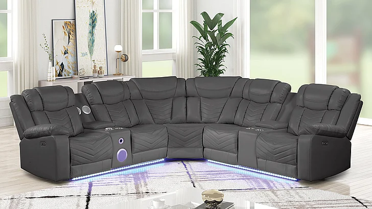 Galaxy Home Challenger Reversible Sectional Gray 601955552110