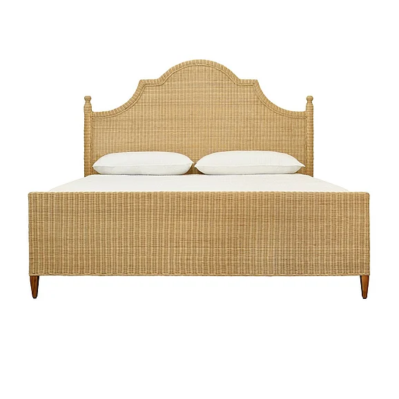 Worlds Away Bed Frame w/ Arched Headboard - King Size CHAMBERLAIN KING