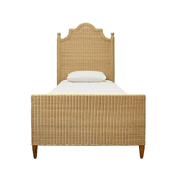 Worlds Away Bed Frame w/ Arched Headboard - Twin Size CHAMBERLAIN TWIN
