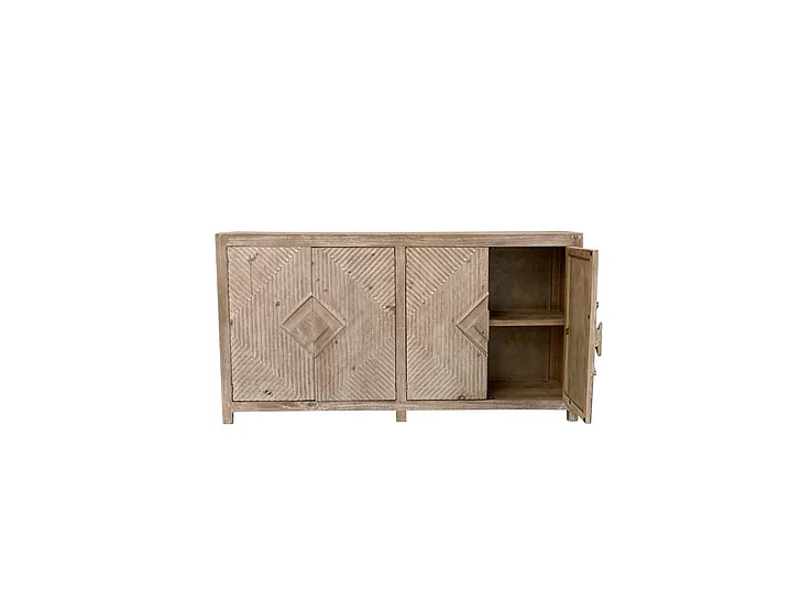 Split Nickel Chandler 4 Door Console MIC-CHANDER-4C | COC444D-R