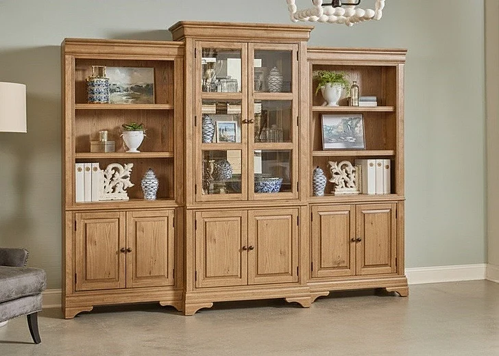Aspenhome Chateau Philippe 3pc Bookcase Set in Cognac