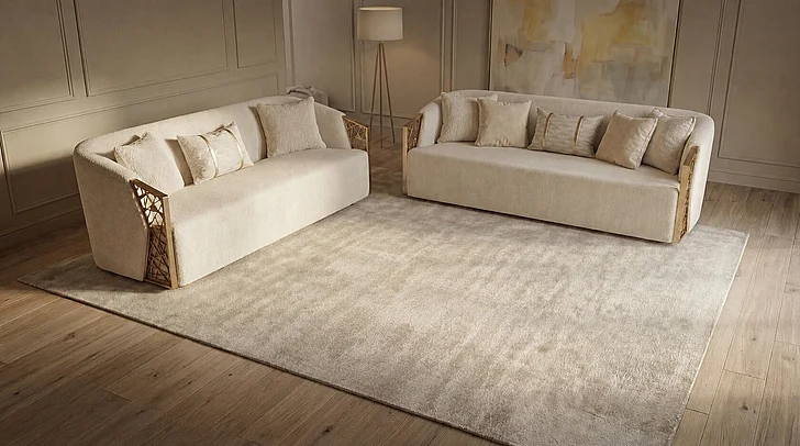 Massa Gallery Queens 2pc Living Room Set in Cream