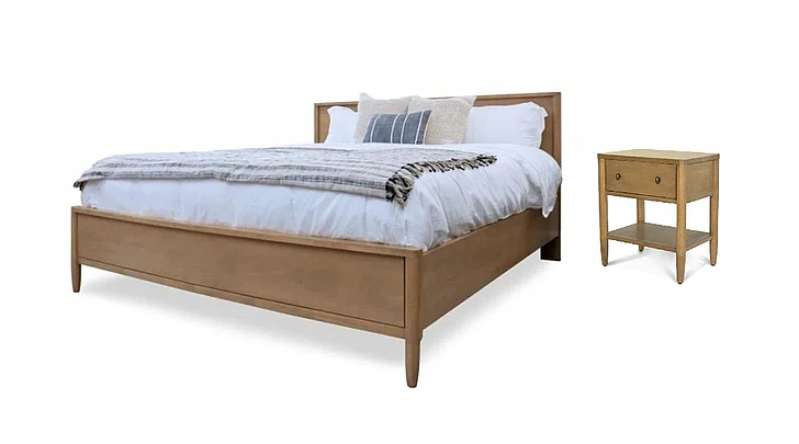 Finn & Louise (Lineage) Chatham 2pc Upholstered Bedroom Set in Earthclay