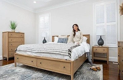 Finn & Louise (Lineage) Chatham 2pc Storage Bedroom Set in Earthclay