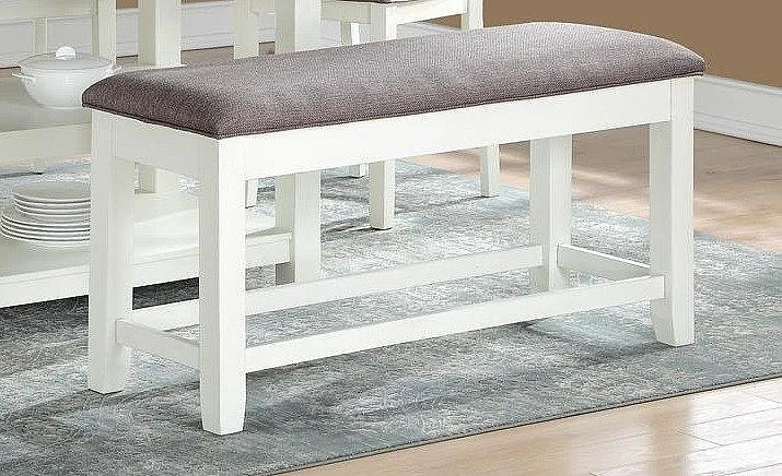 Urban Styles Chelsea Counter Height Bench in Gray/White 2793