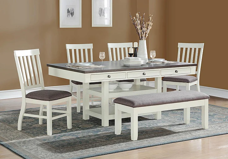 Urban Styles Chelsea Dining/Counter Table Top & Adjustable Table Base in Gray/White 1790;1791