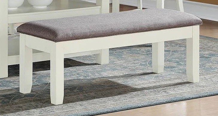 Urban Styles Chelsea Dining Bench in Gray/White 1793