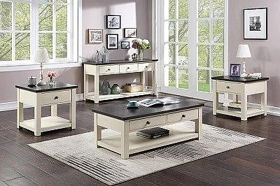 Urban Styles Chelsea 3pc Occasional Table Set in Gray/White
