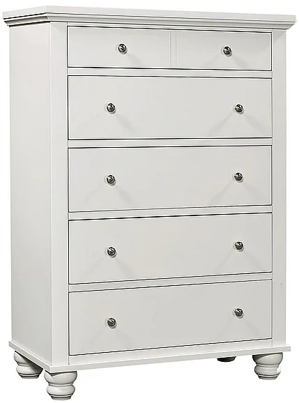 Aspenhome Cambridge 6 Drawer Chest in White ICB-456-WHT