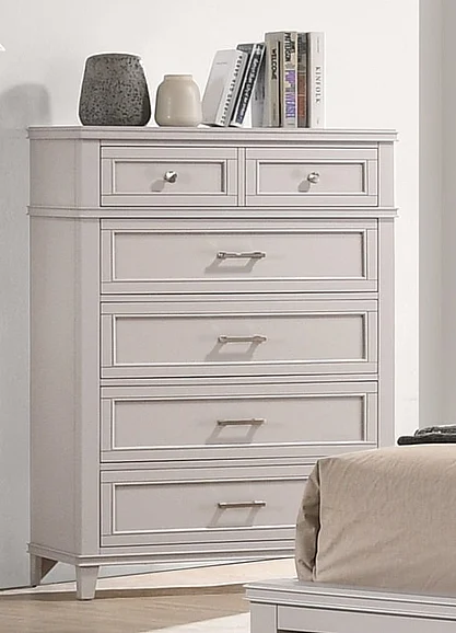 Emma Mason Signature Azure Living 5 Drawer Chest in Grey