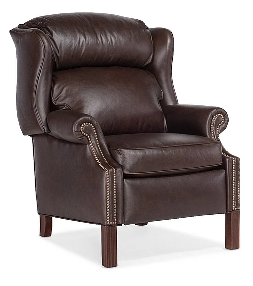 Bradington Young Chippendale Reclining Wing Chair w/Power Button BYX-4114PB980008-88MHFN