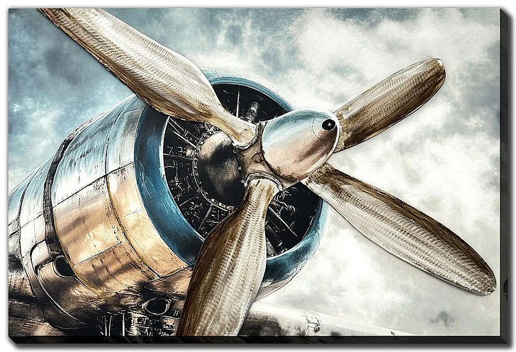 Streamline Art Vintage Propeller E817554