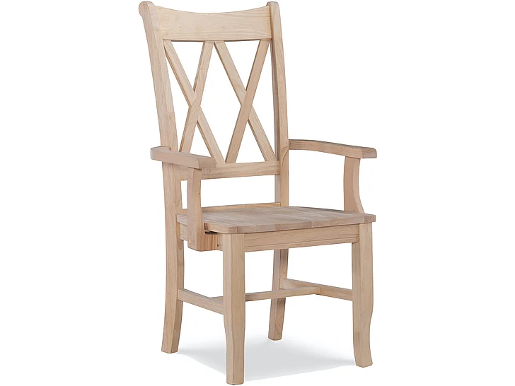 John Thomas Unfinished Double X-Back Arm Chair Ci-20AB