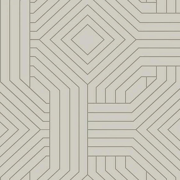 York Candice Olson Modern Artisan II D83 Diverging Diamonds Wallpaper in Taupe CI2377 (Double Roll) FedEx/UPS