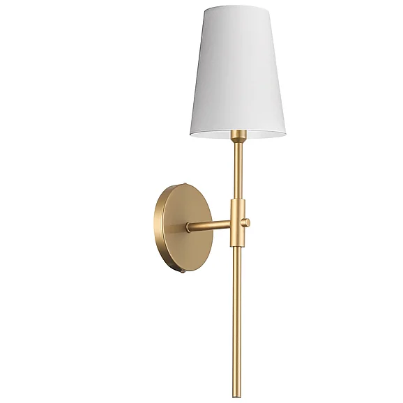 Dainolite 1LT Wall Sconce, AGB with WH Shade CIN-211W-AGB-790