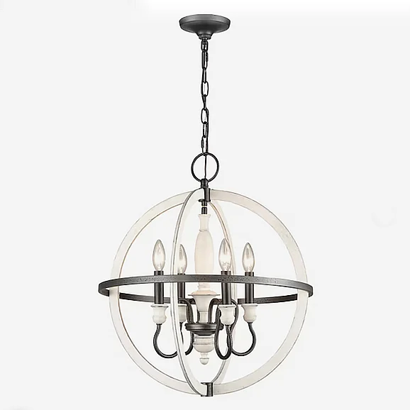 Atlas Brownell 20'' Wide 4-Light Chandelier - Anvil Iron CL11101-BK