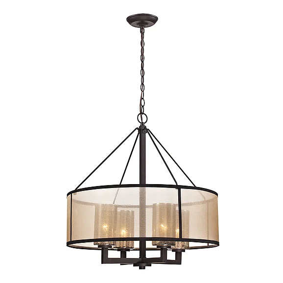 Atlas Diffusion 24'' Wide 4-Light Chandelier - Oil Rubbed Bronze CL11152-BZ