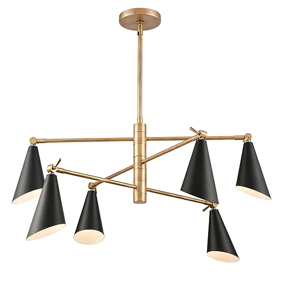 Atlas Luca 36'' Wide 6-Light Chandelier - Natural CL11229-BS