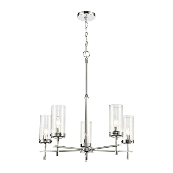 Atlas Melinda 25'' Wide 5-Light Chandelier - Polished Chrome CL11249-CH