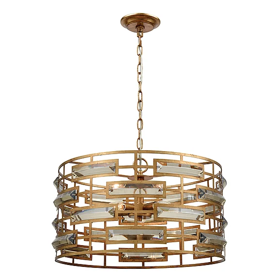 Atlas Metro 22'' Wide 5-Light Chandelier - Gold Leaf CL11250-GD