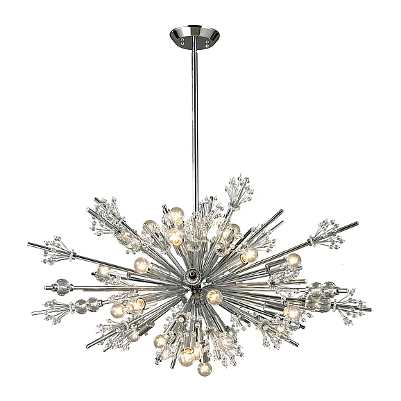 Atlas Starburst 36'' Wide 24-Light Chandelier - Polished Chrome CL11348-CH