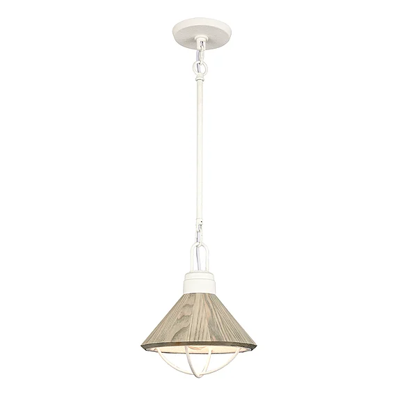 Atlas Cape May 9'' Wide 1-Light Mini Pendant - White Coral CL11552-WH