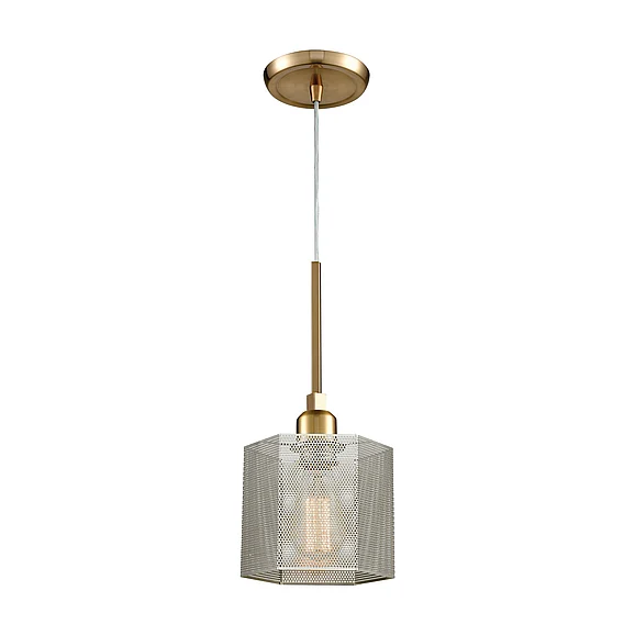 Atlas Compartir 6'' Wide 1-Light Mini Pendant - Polished Nickel CL11567-BS