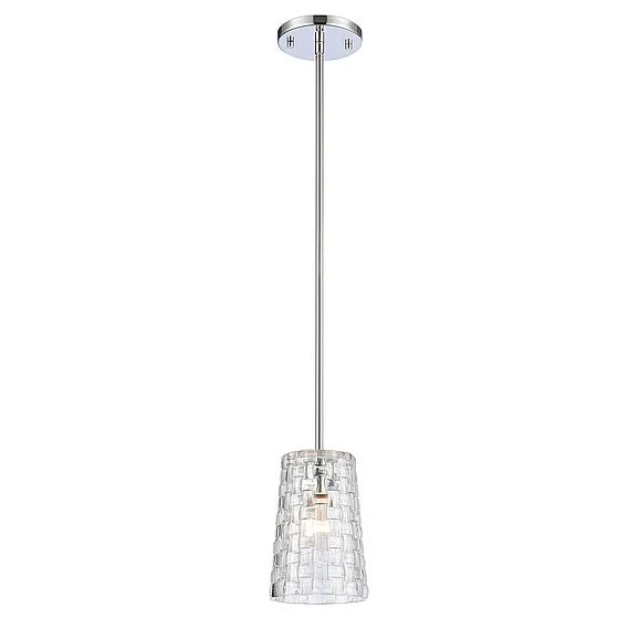 Atlas Lightweave 5.5'' Wide 1-Light Mini Pendant - Polished Nickel CL11622-NK