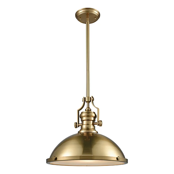 Atlas Chadwick 17'' Wide 1-Light Pendant - Satin Brass CL11751-BS1