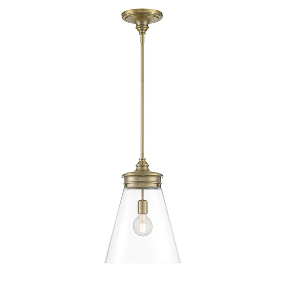Atlas Emma 12'' Wide 1-Light Pendant - Antique Brass CL11768-BS