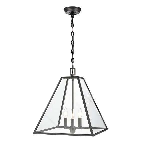 Atlas Tangent 16'' Wide 3-Light Pendant - Matte black CL11835-BK