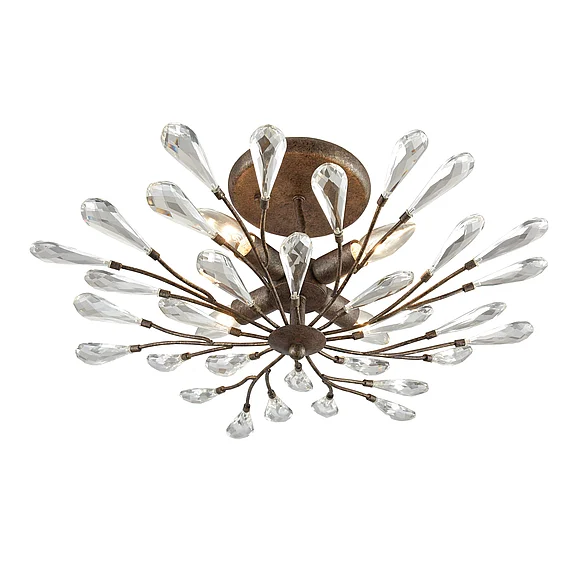 Atlas Crislett 22'' Wide 4-Light Semi Flush Mount - Sunglow Bronze CL12163-BZ