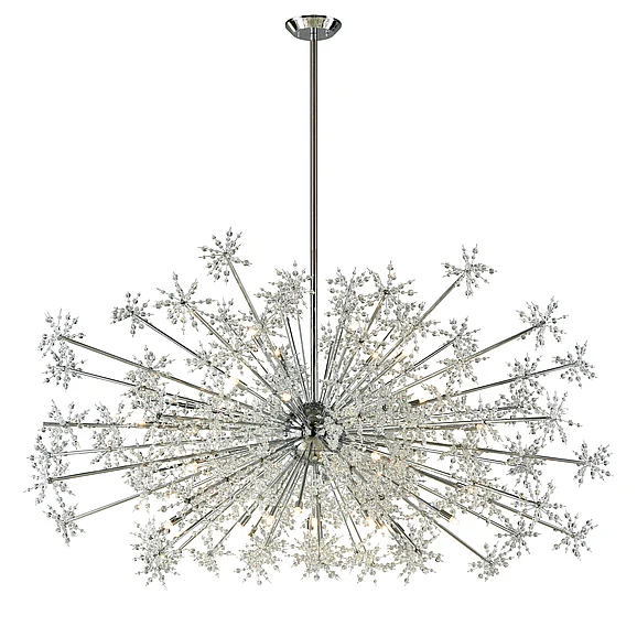 Atlas Snowburst 72'' Wide 30-Light Chandelier - Polished Chrome CL12434-CH