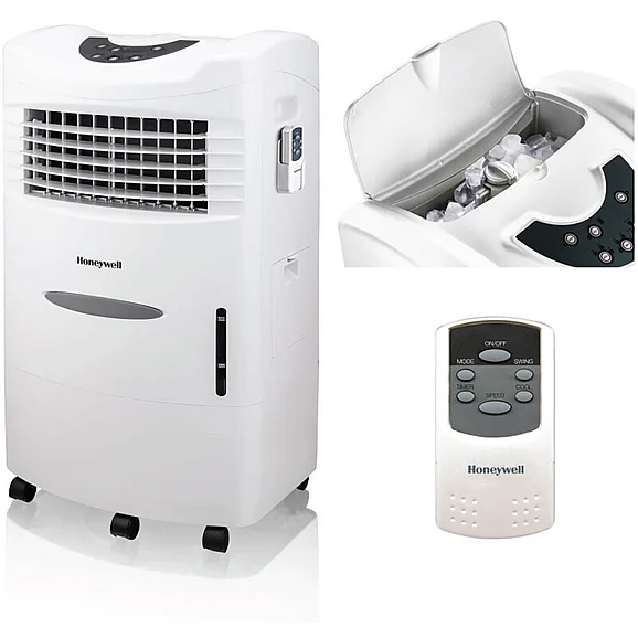 Honeywell Indoor Portable Evaporative Air Cooler, Fan & Humidifier in White CL201AEW