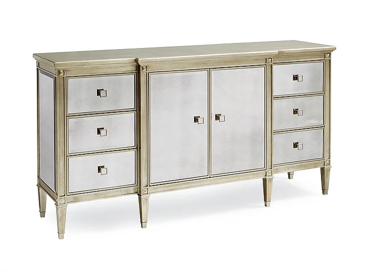 Caracole Furniture Classic La-Dee-Dah 6-Drawer Dresser in Auric