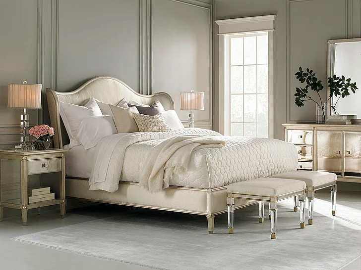 Caracole Classic Bedtime Beauty 2pc Queen Upholstered Bedroom Set