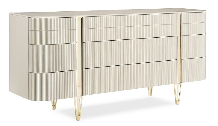 Caracole Furniture Classic Love At First Sight Dresser in Matte Pearl CLA-019-031