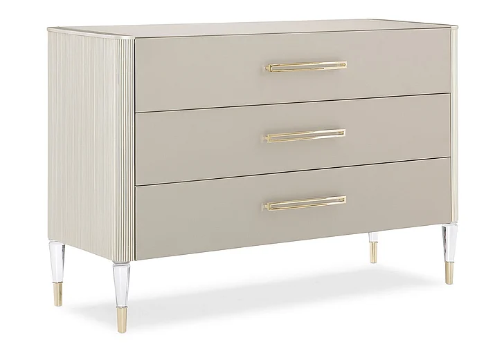 Caracole Furniture Classic I Love It Chest in Matte Pearl CLA-019-051
