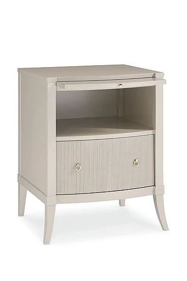 Caracole Furniture Classic New Love Nightstand in Matte Pearl CLA-019-0619