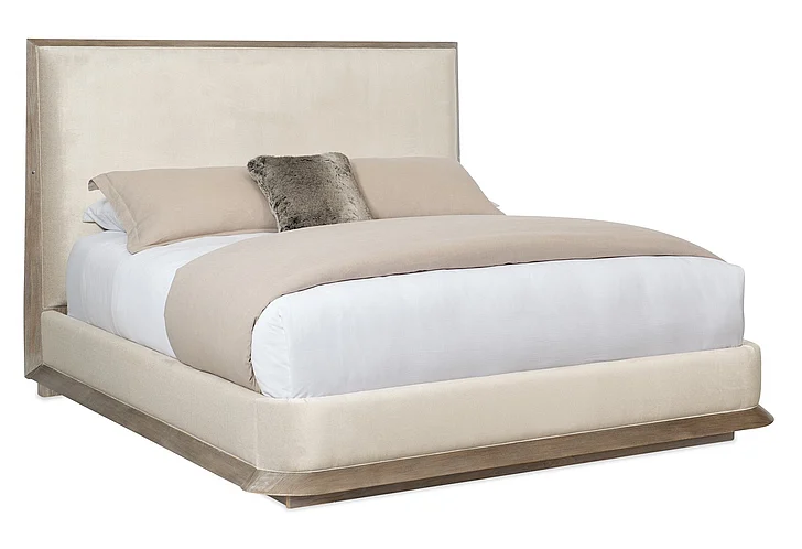 Caracole Furniture Classic The Stage Is Set Queen Bed in Ash Driftwood
