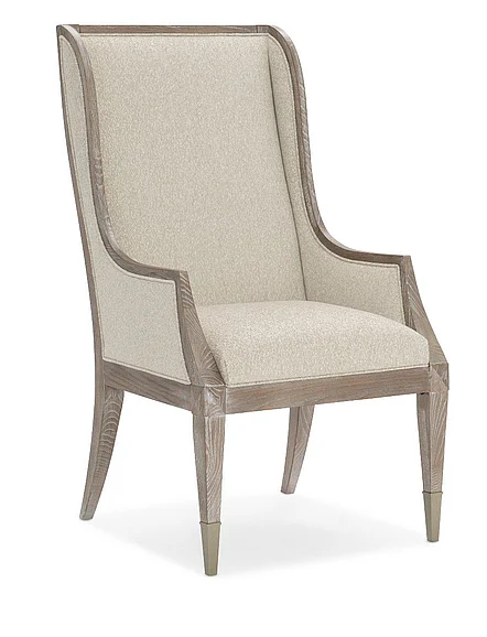Caracole Classic Open Arms Arm Chair in Ash Driftwood