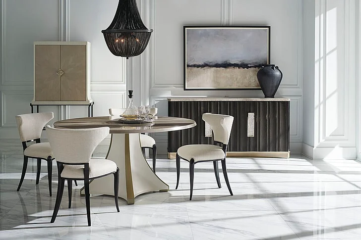 Caracole Furniture Classic Great Expectations 5pc Round Dining Set