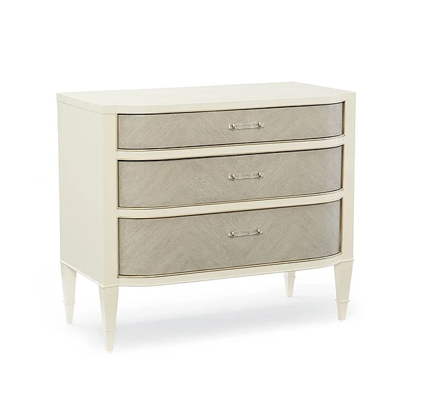 Caracole Furniture Classic Dress Code Bedside Chest in Wedding Dress White CLA-416-064