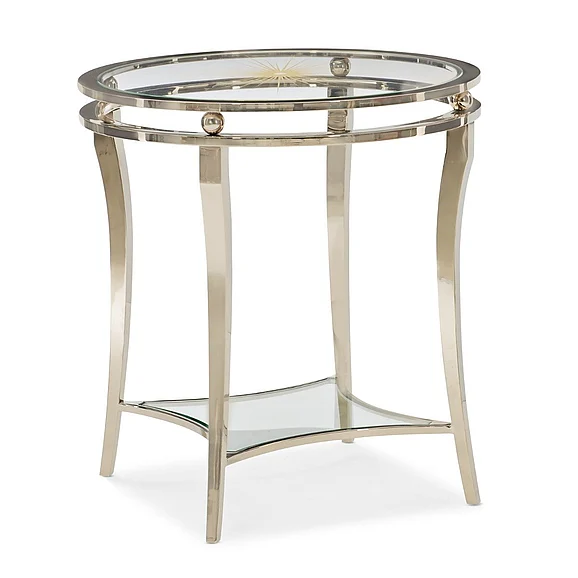 Caracole Classic Rising Star End Table in Whisper of Gold CLA-419-417