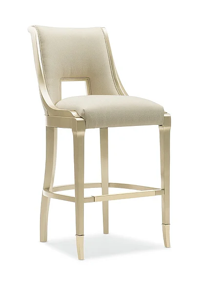 Caracole Classic In Good Taste Barstool in Gold Bullion Paint